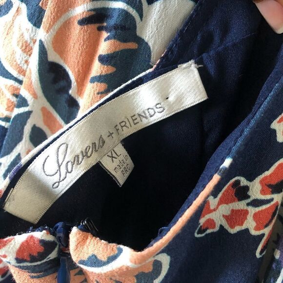 LOVERS + Friends Sexy Crossback Floral Midi Dress With Slit - Picture 10 of 11